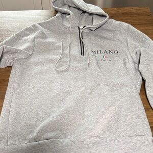 Milano Gray Lightweight Hoodie Jacket